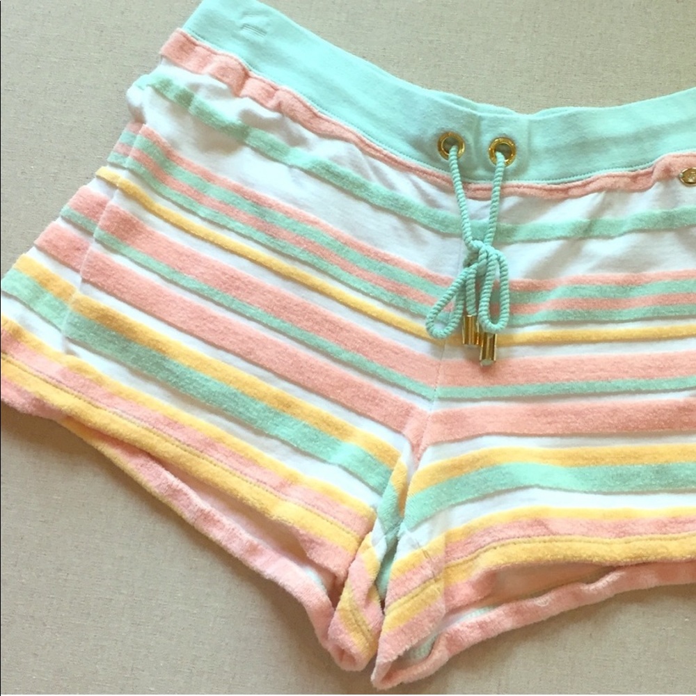 In search of juicy couture stripped pastel shorts